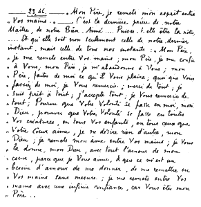 Prière de Charles de Foucauld