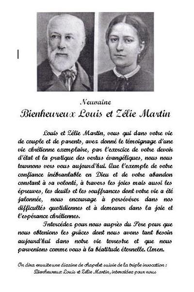 Neuvaine aux bienheureux Louis et Zélie Martin